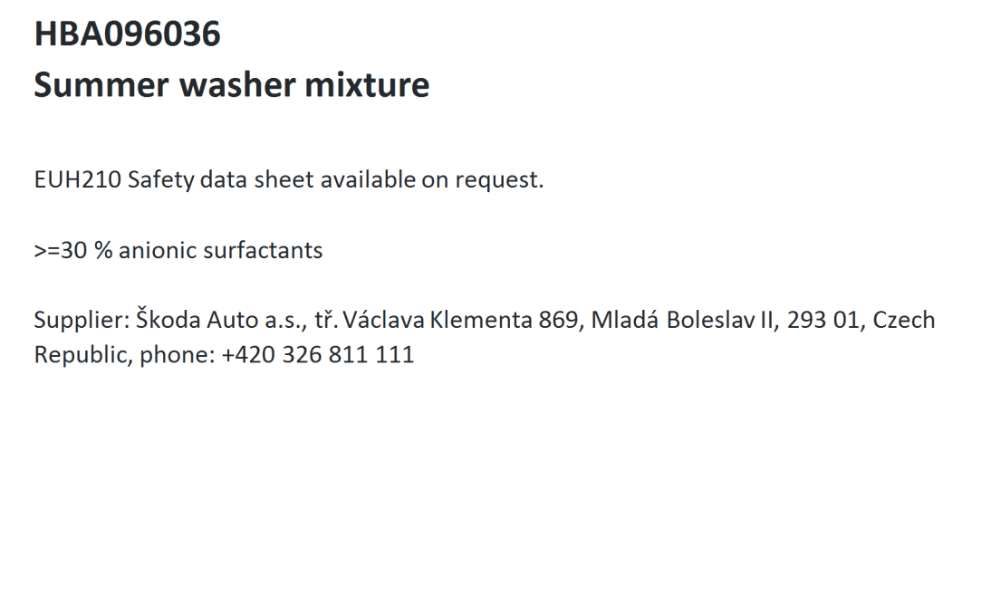 Letni płyn do spryskiwaczy