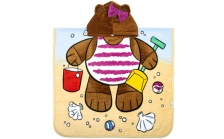 Ręcznik kąpielowy z kapturem dla dziewczynki