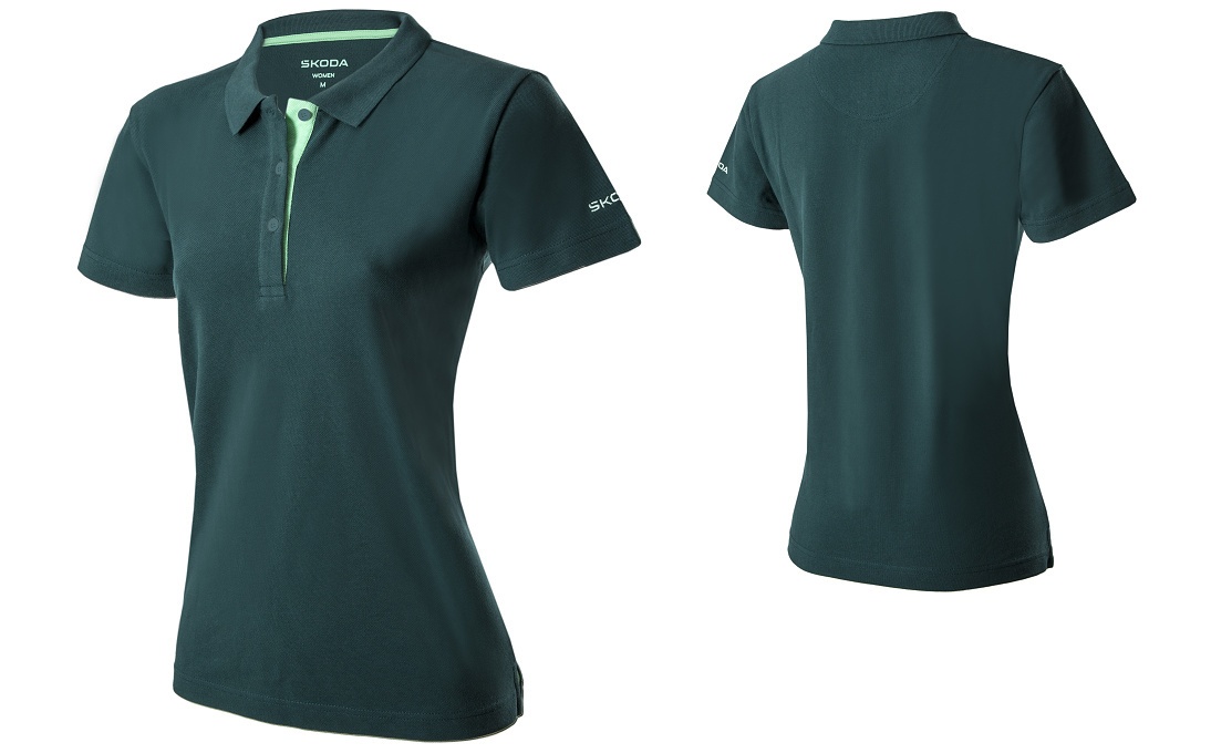 Koszulka polo damska emerald