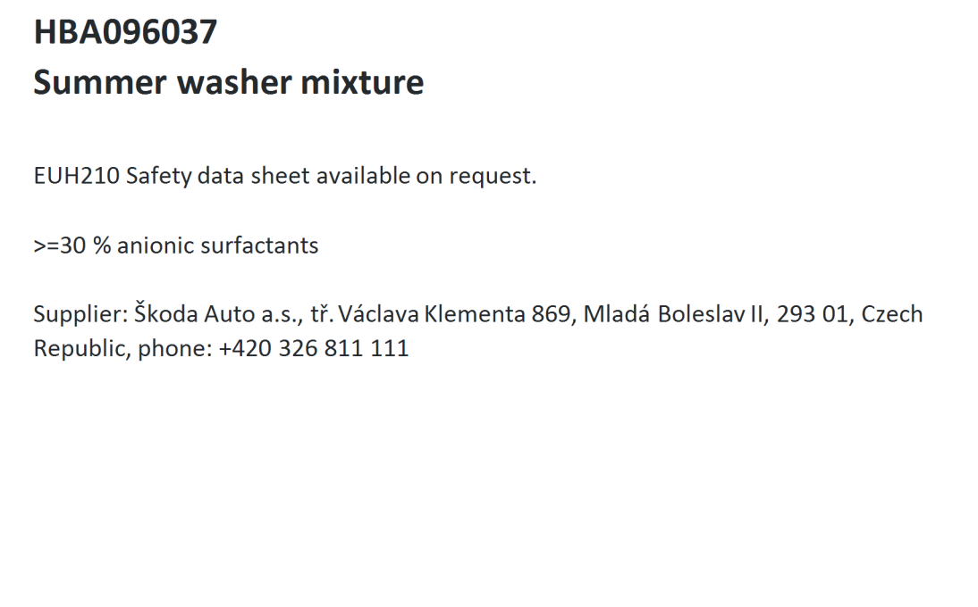 Letni płyn do spryskiwaczy