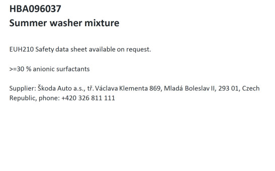 Letni płyn do spryskiwaczy