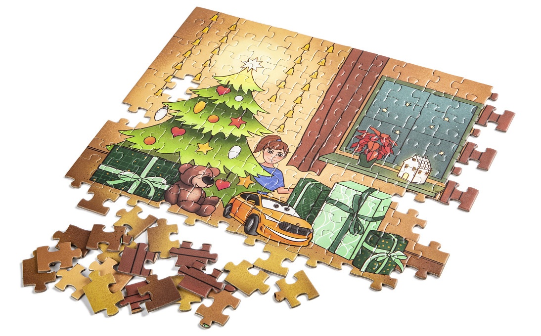 Puzzle w świątecznej tubie