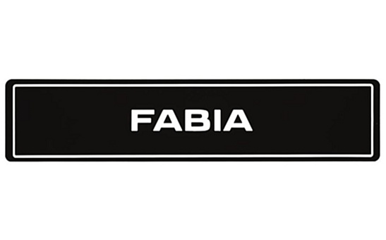 Tablica rejestracyjna Fabia