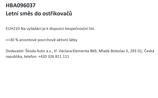 Letni płyn do spryskiwaczy