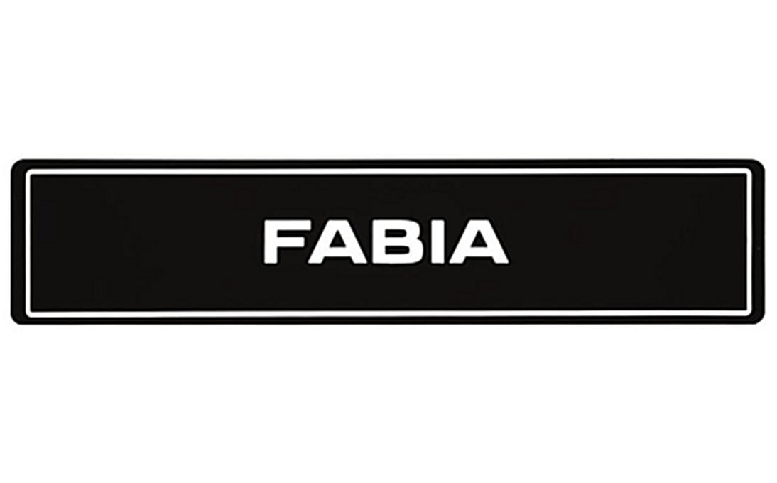 Tablica rejestracyjna Fabia