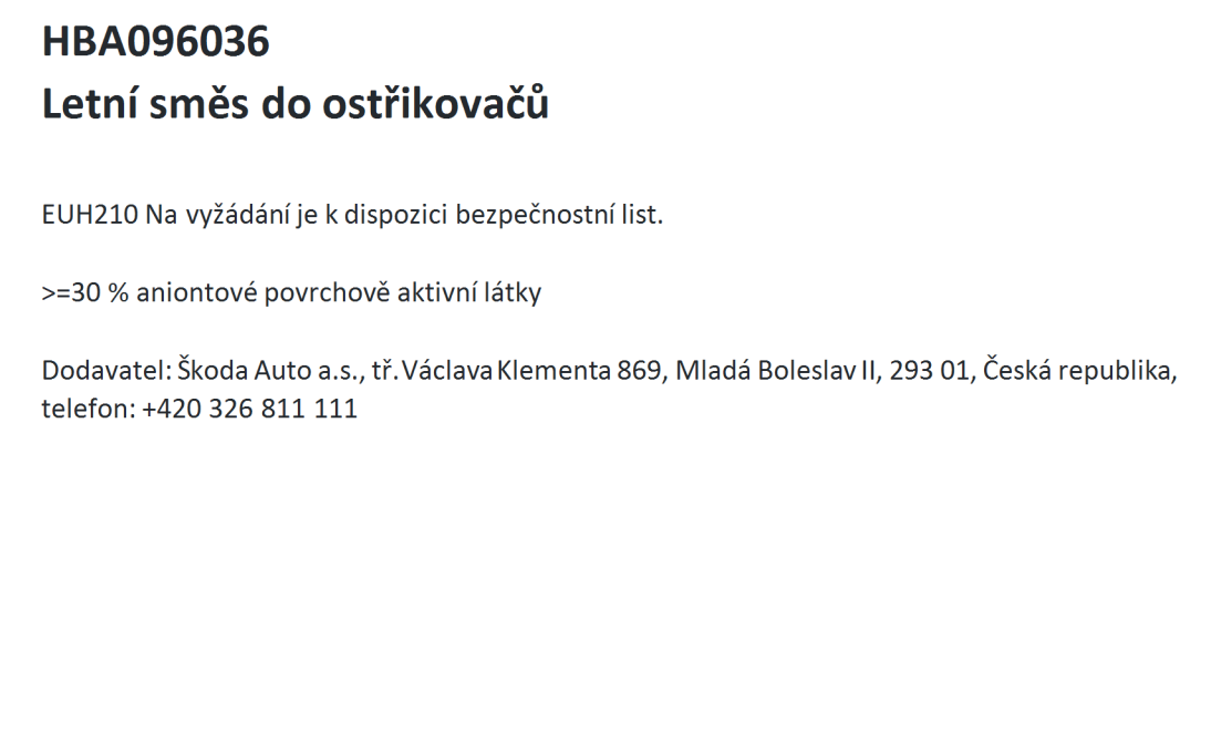 Letni płyn do spryskiwaczy